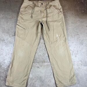 Vintage Y2K mountain hardwear hiking Tan and cream cargo pants